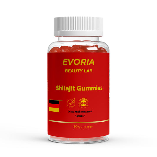 Premium Shilajit Gummies 1000 + Vitamin C,B6, B12 - 60 pcs - evoria beauty lab